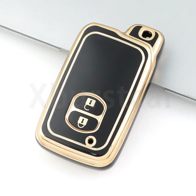 2-кнопочный чехол для ключей автомобиля Toyota Camry Crown Majesta Highlander Land Cruiser Prado Kluger Mark X