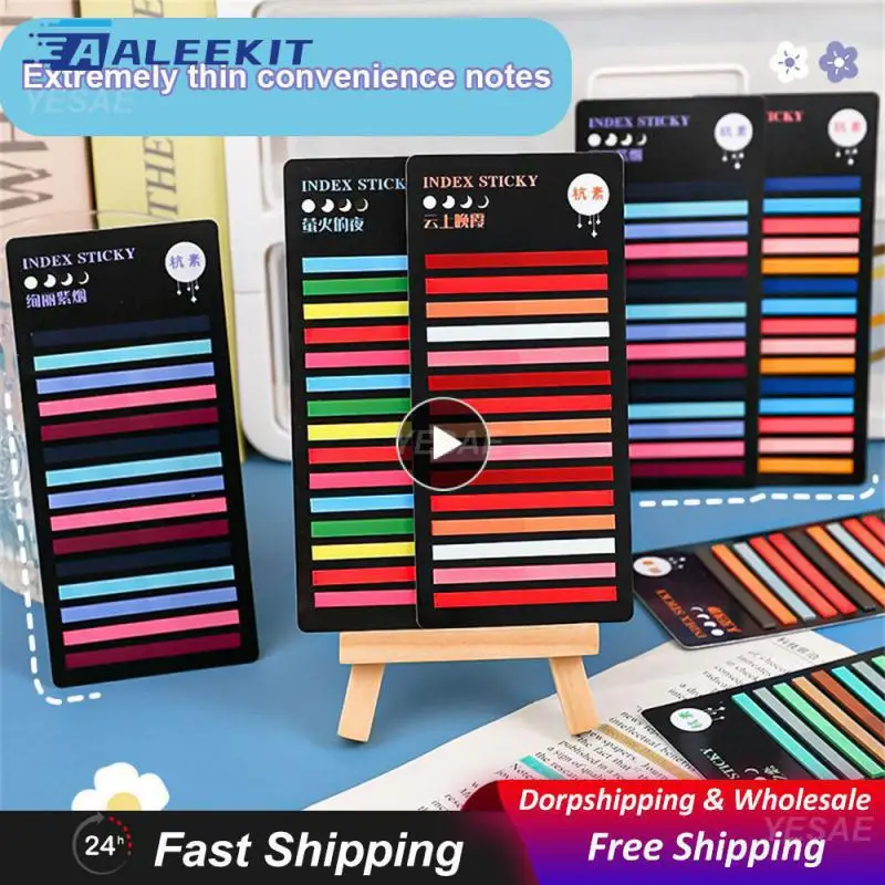 

Color Index Paste Interesting Reusable Oil-proof Waterproof Not Easy To Tear Adhesive Bookmark Multi-function Bookmark Practical