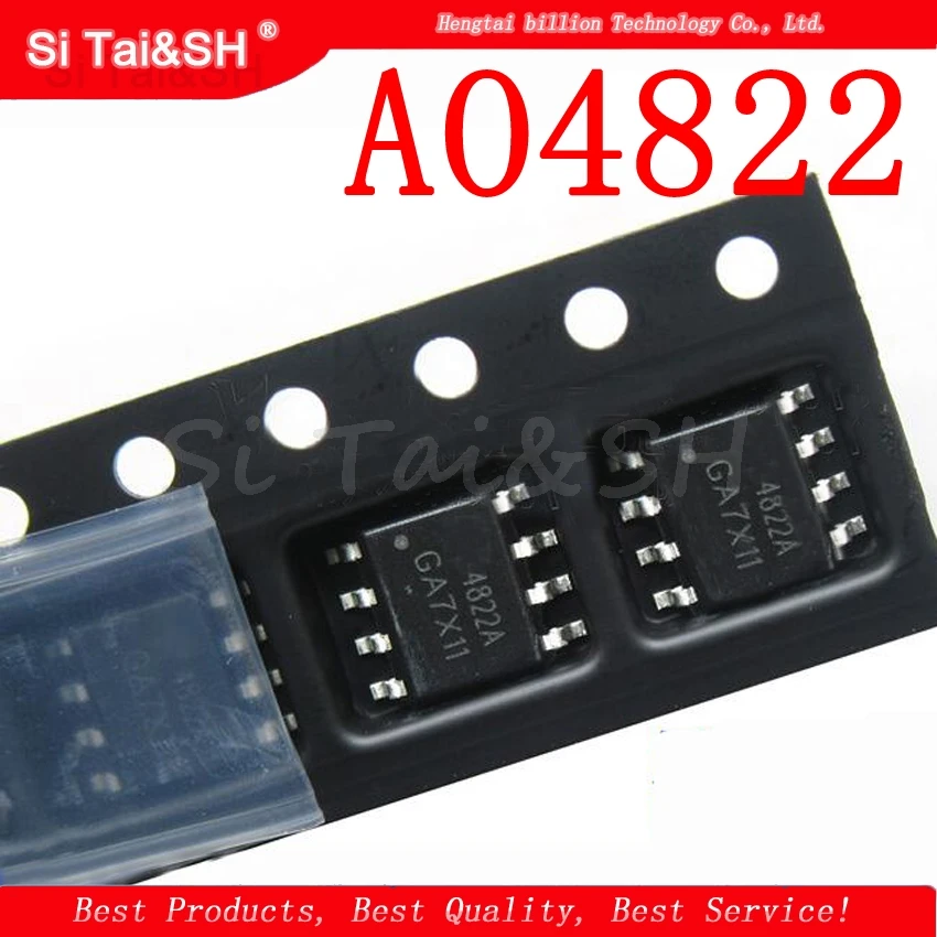 

10pcs/lot AO4822 AO4822A SOP-8 new original Double N-Channel 8A/30V