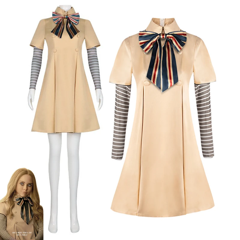 M3GAN Cosplay Costume Dress for Kids Girls Women AI Doll Rob