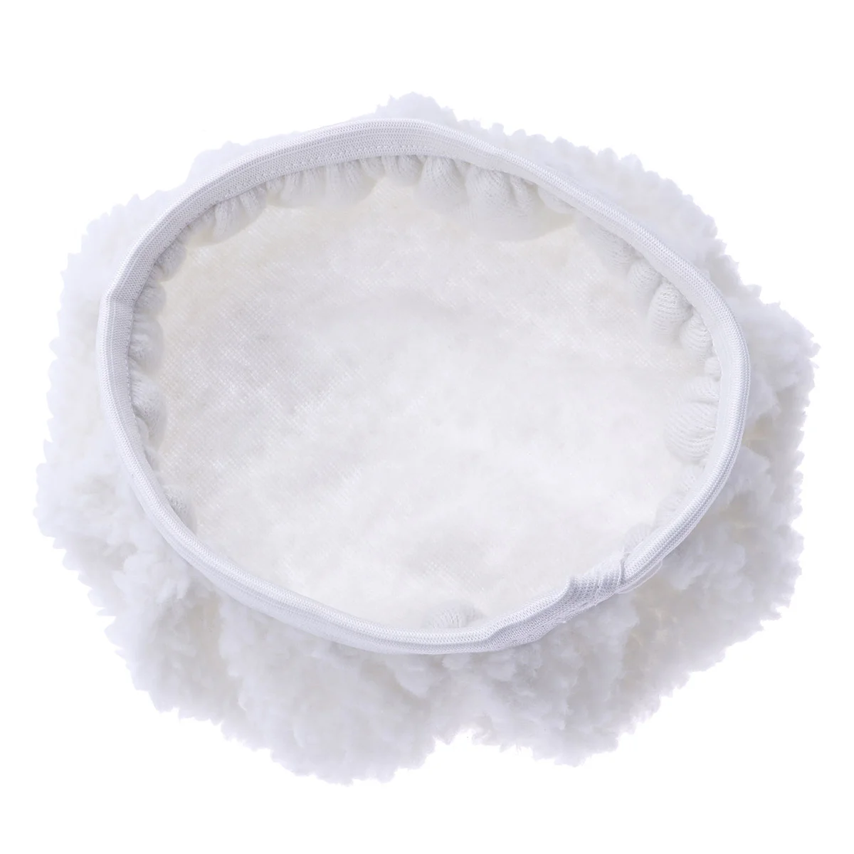 

5 PCS Car Polishing Waxing Lambswool Bonnets Pads - 9-10 inch (White)