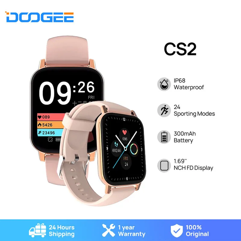 Смарт-часы DOOGEE CS2 1 69 дюйма 2021 мА ч 24 спортивных режима | Электроника