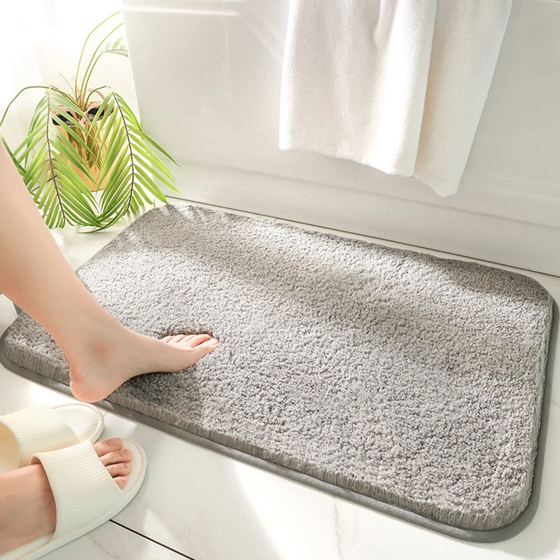 3 sizes solid color bathroom bath mat non slip mats hallway kitchen mat entrance door mat bedroom floor mat carpet home decor free global shipping