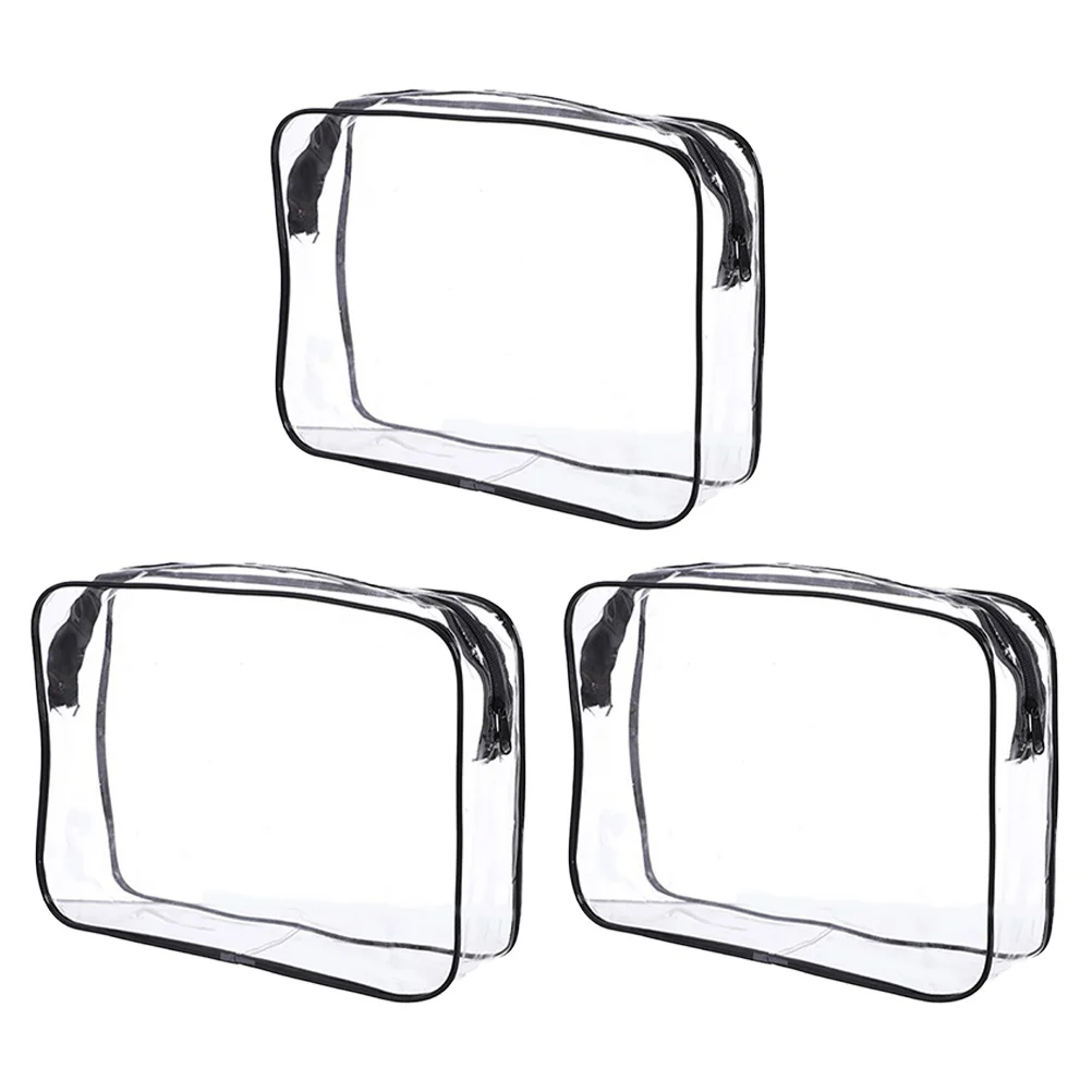 

3Pcs Waterproof Transparent Bags Large Capacity Storage Bag
