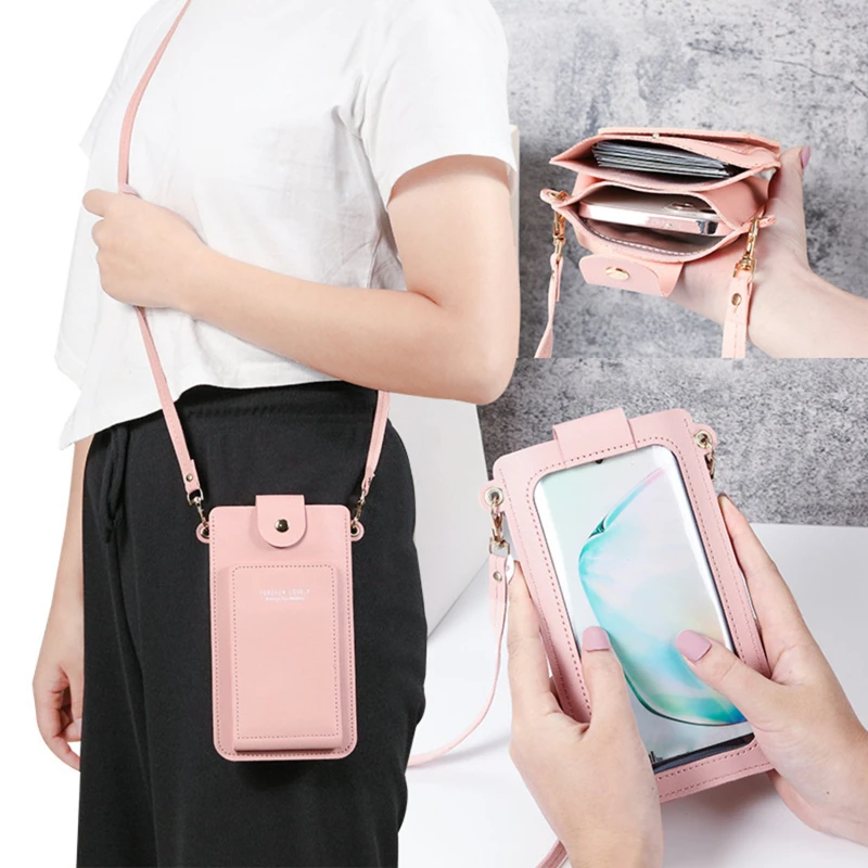 

Кошелек женский многофункциональный, клатч для мобильного телефона с сенсорным экраном, Дамский кошелек, вместительный дорожный держатель для карт, Обложка для паспорта