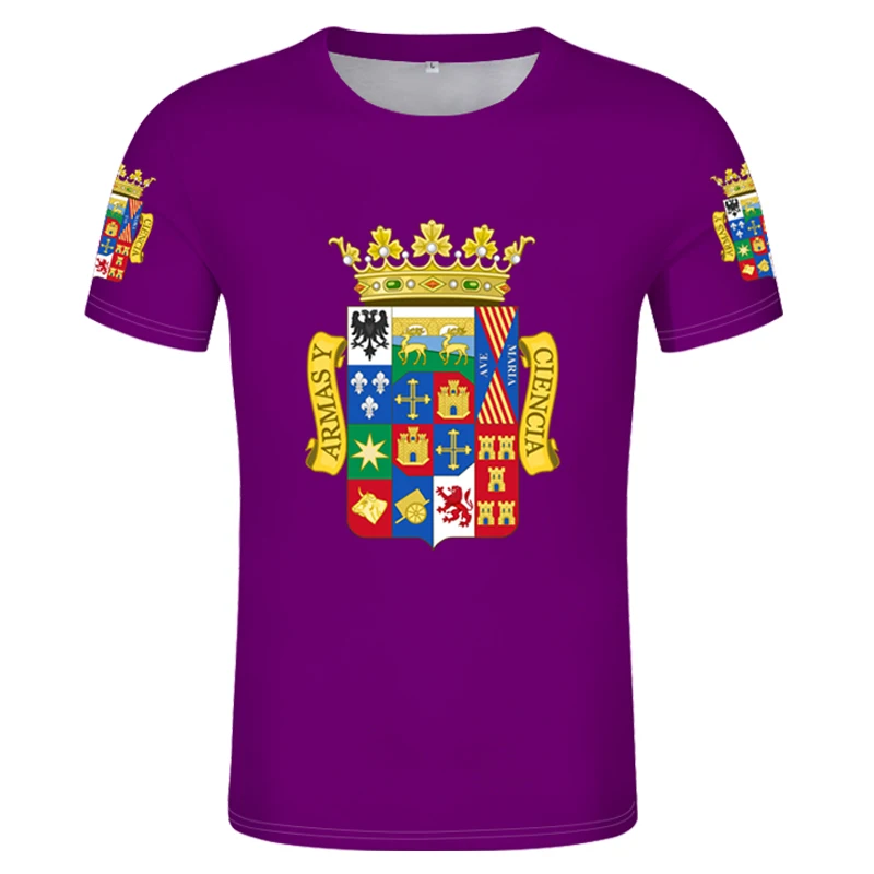 

Футболка с изображением испанского флага паленции, «сделай сам», с бесплатным именем и номером, флаги Испании, провинции кастиля, Леон, футб...