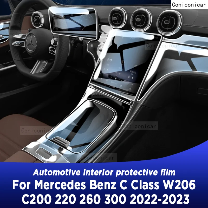 

For Mercedes Benz C Class W206 C200 220 260 300 2022 Gearbox Panel Navigation Automotive Interior Protective Film Anti-Scratch