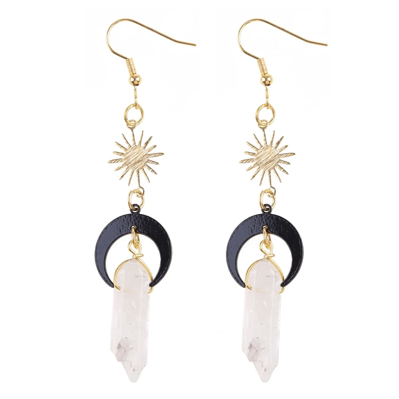 

Tribal Sun Moon Earrings Witch Earring Festival Present Girl Celestial Earrings
