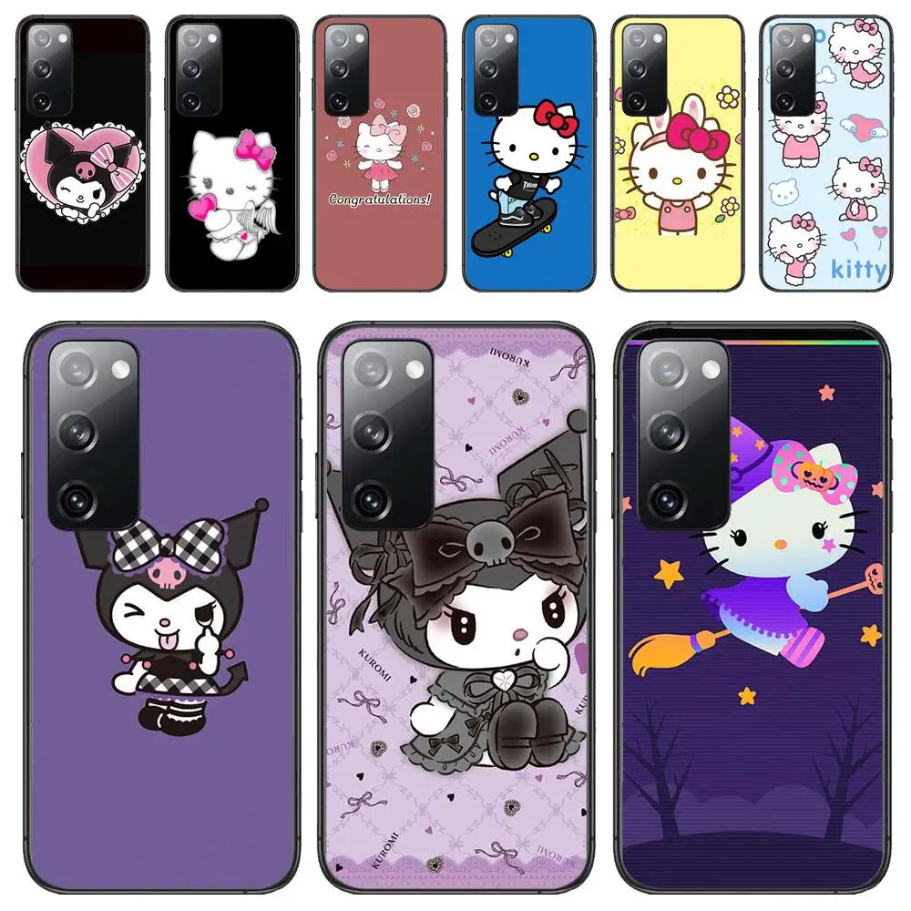 

Kuromi Hello Kitty Phone case For Samsung Galaxy S30 s21 fe s20 s7 s5 s8 Plus s9 s10 s10e s21 Ultra Note 10 lite Phone cover sof