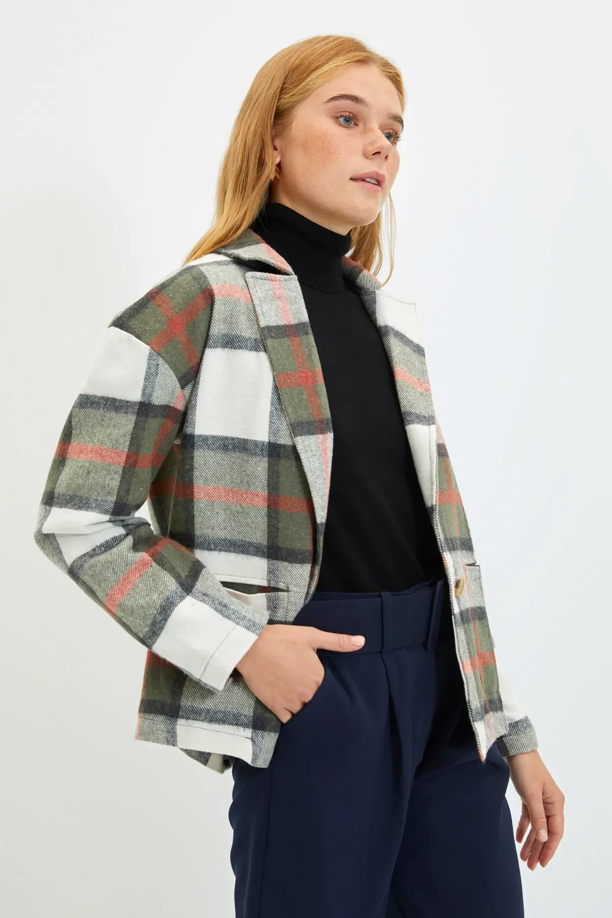 

Trendyol Plaid Jacket TWOAW22CE0375