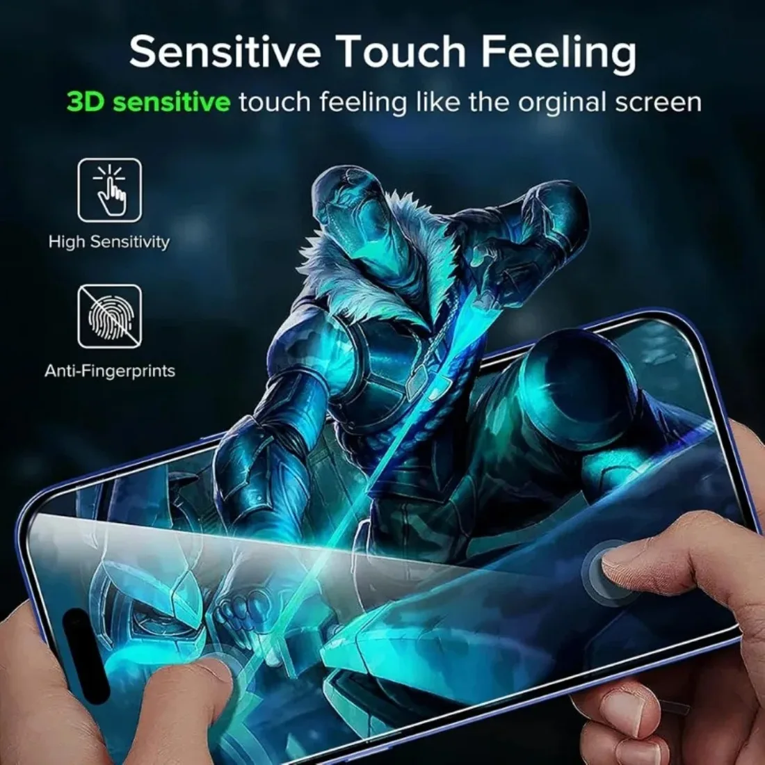 2 шт. HD полное покрытие из закаленного стекла для iPhone 16 Pro Max Защитная пленка экрана
