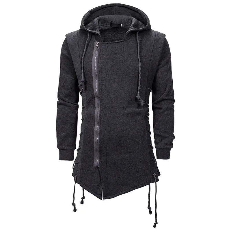 Fall New Men's Hoodie Assassin's Creed Dark Hooded Loose Jacket Coat Sweatshirt Solid Color Long Sleeve Hoodie Men Man Hoodies