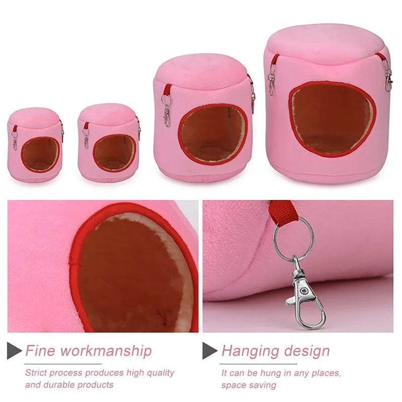 new hamster cage house cylindrical hanging nest cute hammock cotton bed for small pets hamsters squirrel guinea pigs chinchillas free global shipping