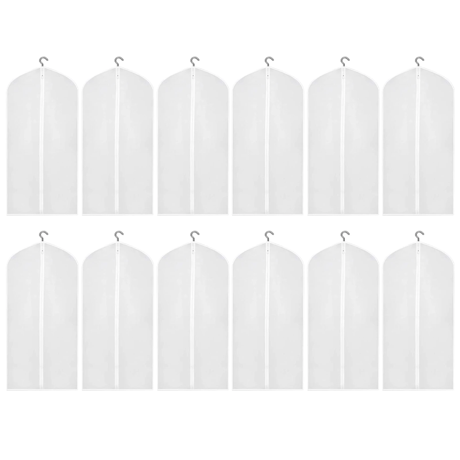 

12pcs Hanging Closet Organizer Reusable Universal Daily Waterproof Bedroom Clothes Dust Cover Home Translucent PEVA Garment Bag