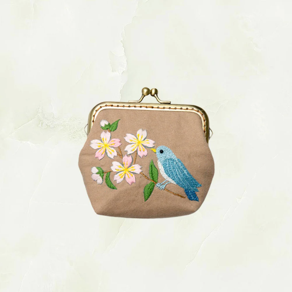 

Purse Coin Kit Embroidery Kiss Lock Wallet Diy Cross Starter Handmade Change Vintage Making