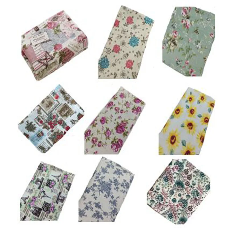 Хлопчатобумажная льняная ткань с различными цветами, размеры 48x14, ширина 5 см