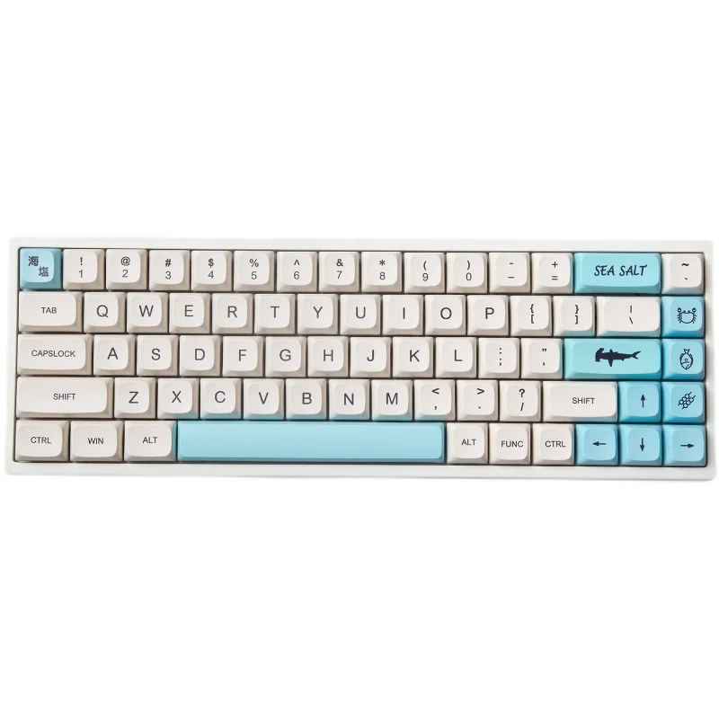 

138 Keys Sea Salt Milk Keycap XDA Profile PBT DYE-SUB English Japanese Keycap for MX Switch GK61 GK64 Mechanical Keyboard