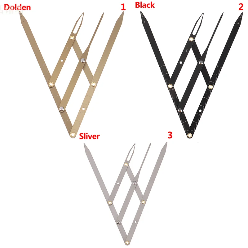 

Golden ratio sliding ruler Measuring stainless steel eyebrow ruler