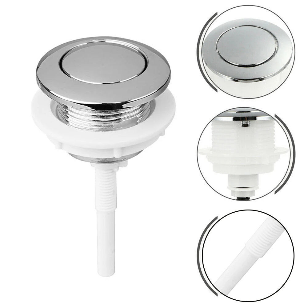 

~Bathrom Toilet Water Tank Rund Valve RodsPush Button Single Flush Utton Water Sving For Cistern Bathrom Toilet Accessories