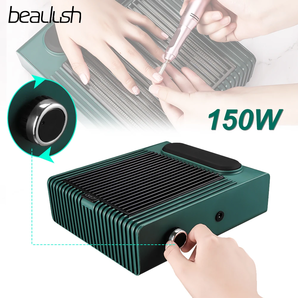 

Beaulush 150W Powerful Nail Dust Collector For Manicure Nail Vacuum Cleaner With Fitter Nail Dust Extractor Fan Salon Equipment