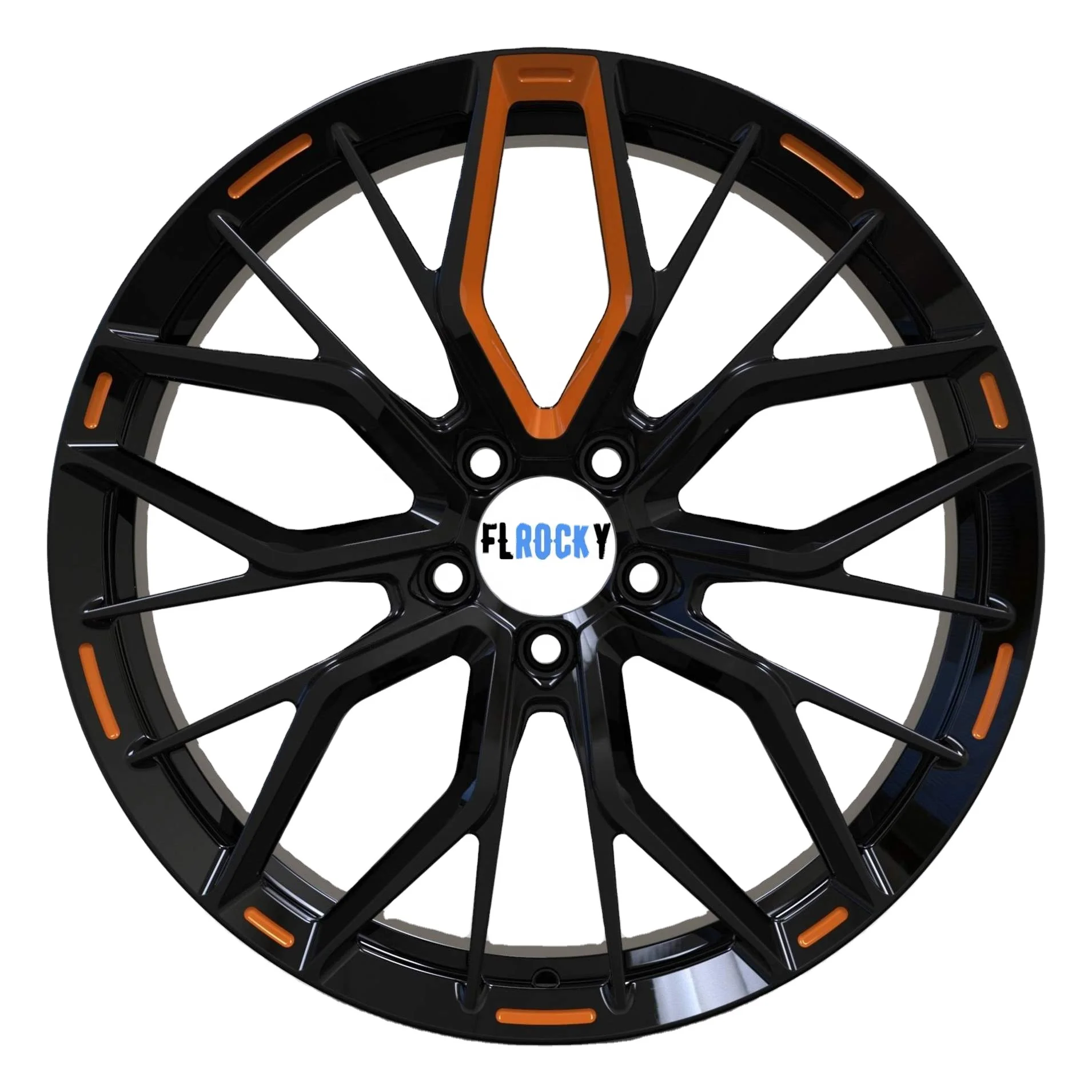 Сделано в Китае 5X112 Кованые диски из алюминиевого сплава Глянцевый черный 6061