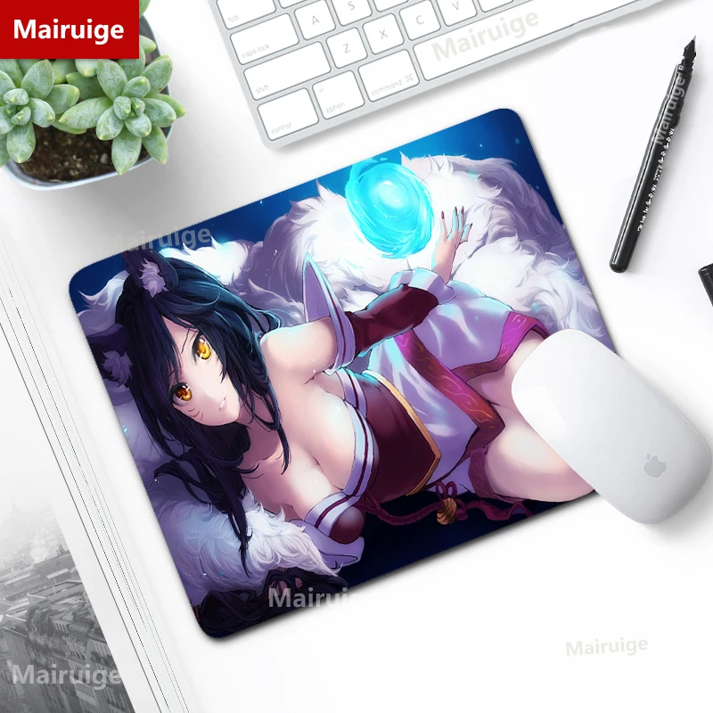 The Nine-Tailed Fox Small Mouse Pads Mousepad Ahri Desk Mat Anime Sexy Girl Gaming Accessories Carpet LOL Computer Keyboard Pad The Nine-Tailed Fox Small Mouse Pads Mousepad Ahri Desk Mat Anime Sexy Girl Gaming Accessories Carpet LOL Computer Keyboard Pad