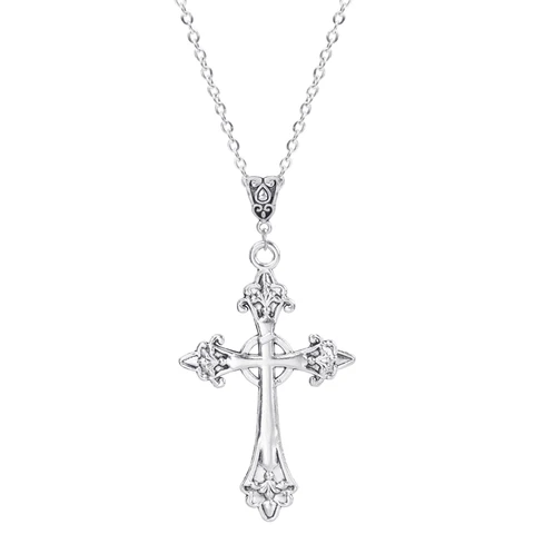 Винтажные Религиозные христианские кресты с подвеской гранж ожерелья для женщин католическое Священное Сердце амулет эстетические ожерелья ювелирные изделия