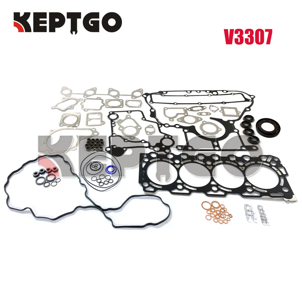 

Новый полный комплект прокладок V3307 V3307T с прокладкой головки для Kubota 1J770-03600