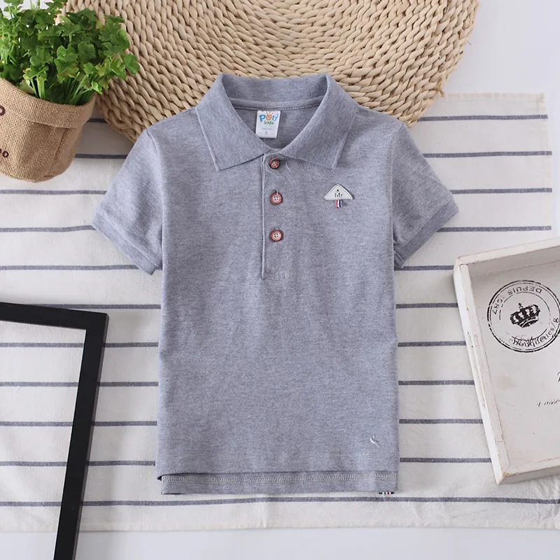 

Boys Summer Child Clothing Cotton Kids Boys Collar Polo Shirt Tops Baby Boy Sprots Shirts Lapel Breathable Tees Fashion Clothes