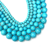 natural stone blue pine stone round beads 4 12mm loose beads crack charm fashion jewelry diy necklace earring bracelet accessory