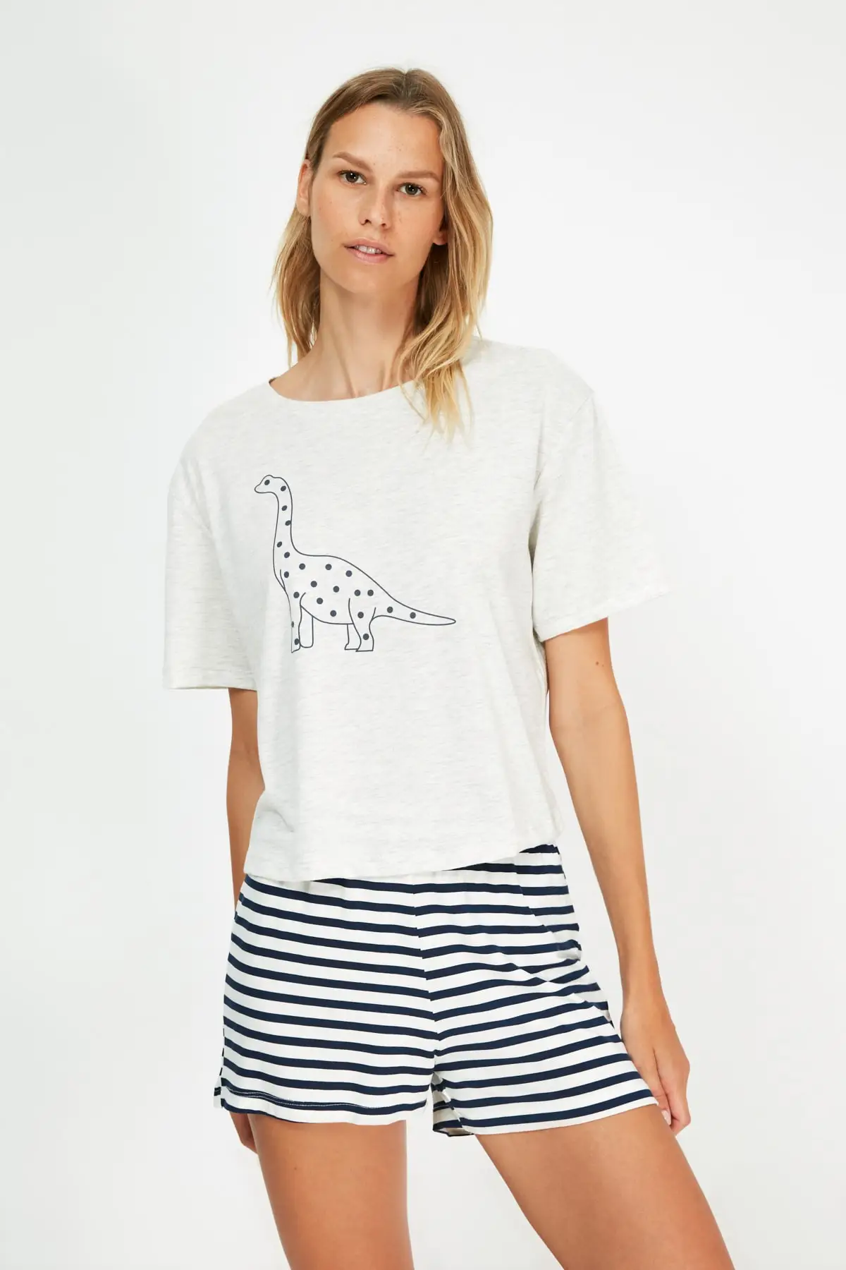 Trendyol Printed Knitted Pajamas Set THMSS21PT1472