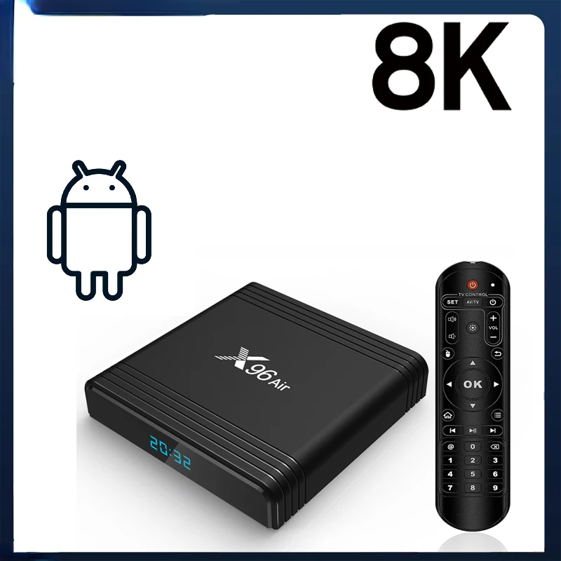 

ТВ-приставка X96 Air Amlogic S905X3, 4 + 64 ГБ, Wi-Fi, 8K