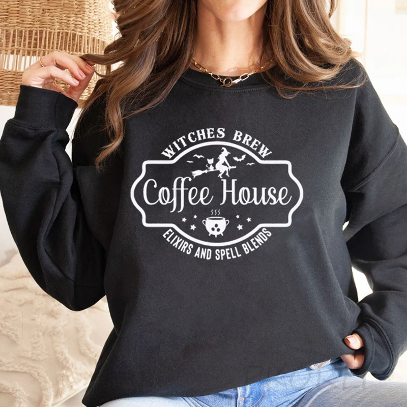 

Свитшот для Хэллоуина с изображением ведьмаков, свитшот с рисунком ведьмы, уличная одежда, пуловер, свитшоты с изображением фриксинга Elixirs