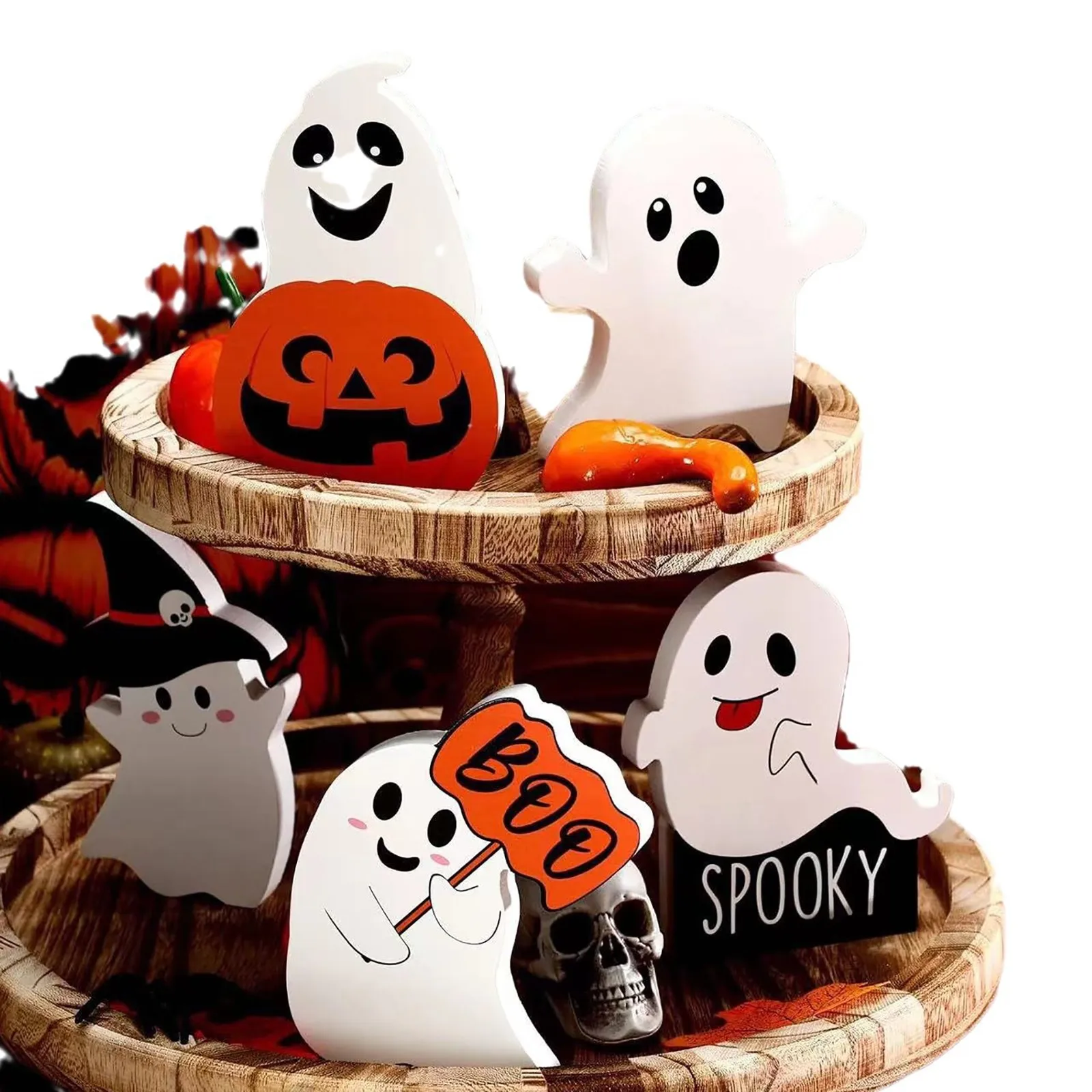 Новинка 2024 украшения на Хэллоуин с милыми привидениями набор из 5 предметов