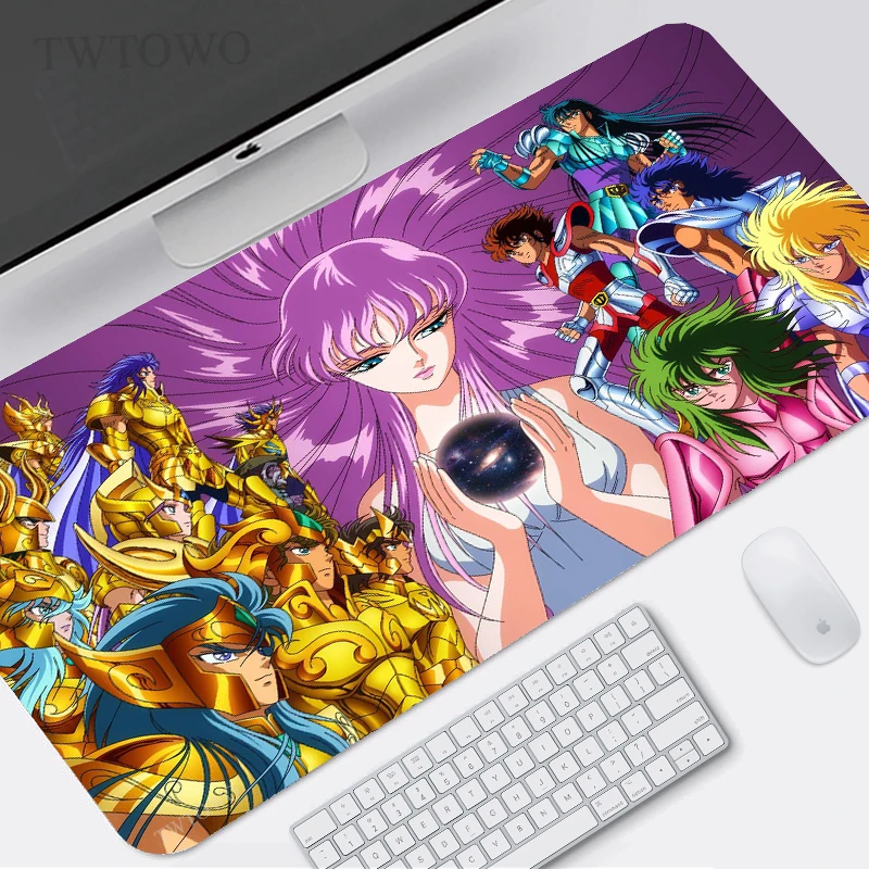 

Anime Saint Seiya Mouse Pad Gamer XL Custom Large New Mousepad XXL Desk Mats Anti Slip Carpet Natural Rubber Mouse Mat Mice Pad