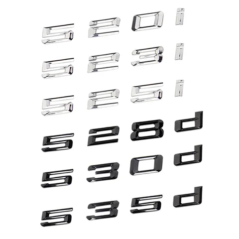 BMW 5 серии наклейка с буквами на багажник 520d 523d 525d 528d 530d 535d 538d 540d 545d эмблема логотипа для E39 E60 E61 F10 F11 G30 G31