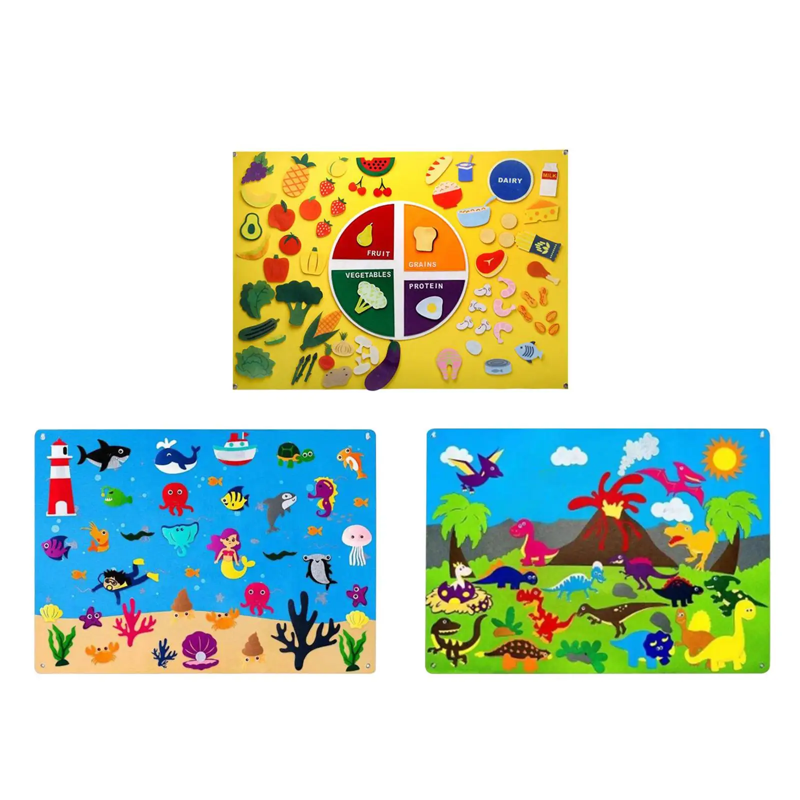 

Wall Activity Storytelling Teaching Wall Hanging Gift Preschool Montessori Toys Flannel Early Learning Play Kit for Toddlers