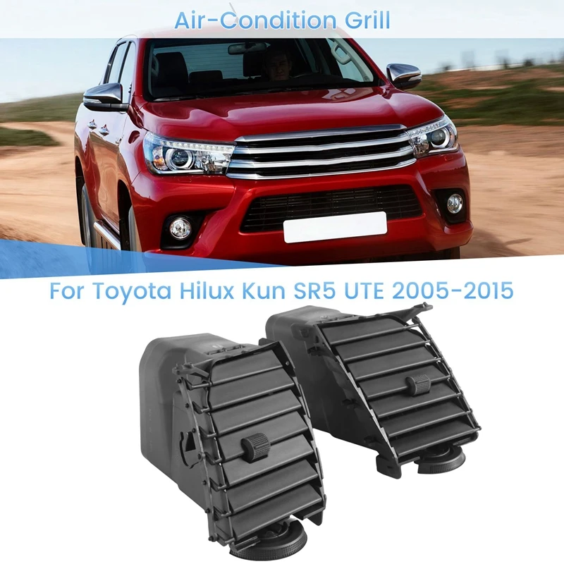 2x Внутренняя решетка кондиционера A/C вентиляции для Toyota Hilux Kun SR5 UTE 2005-2015 детали