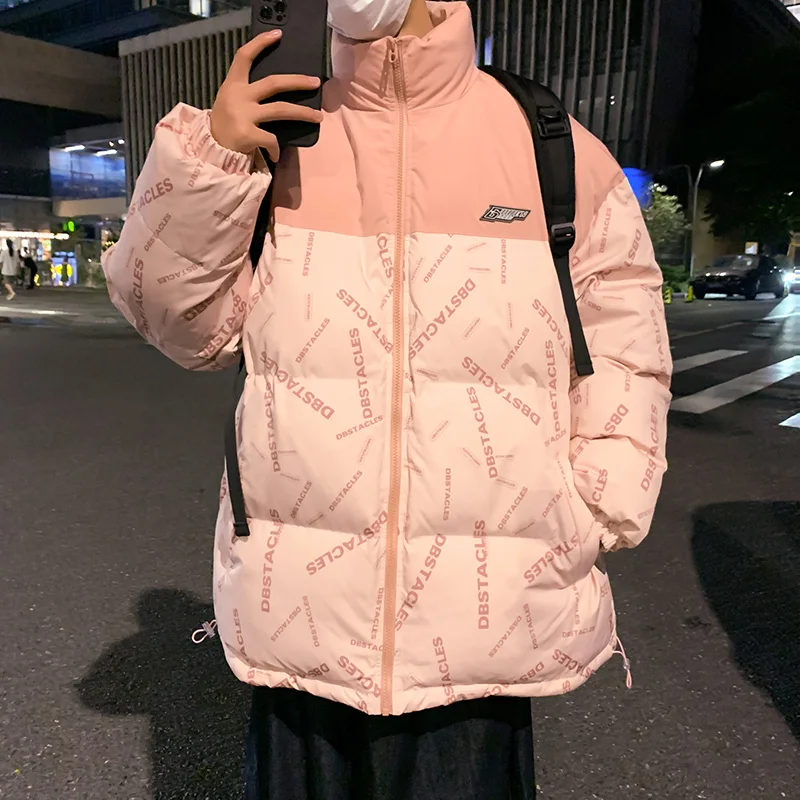 2023 Winter Jacket Men Parkas Warm Thicken Fashion Coat Harajuku Windbreaker Padded Coat Stand Collar Winter Coat Mens Clothing