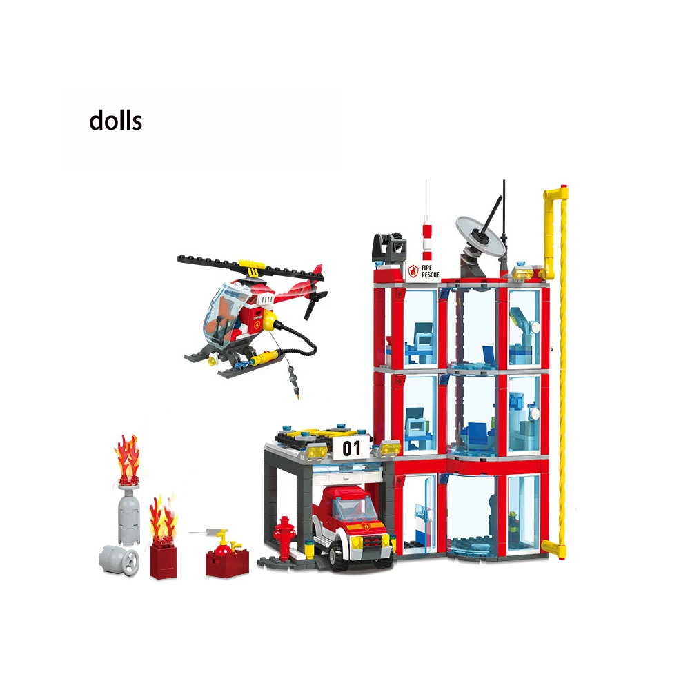 

Конструктор MOC Fire, серия «город», пожарная машина, модель, строительные блоки, игрушки «сделай сам», детские развивающие игрушки, подарки