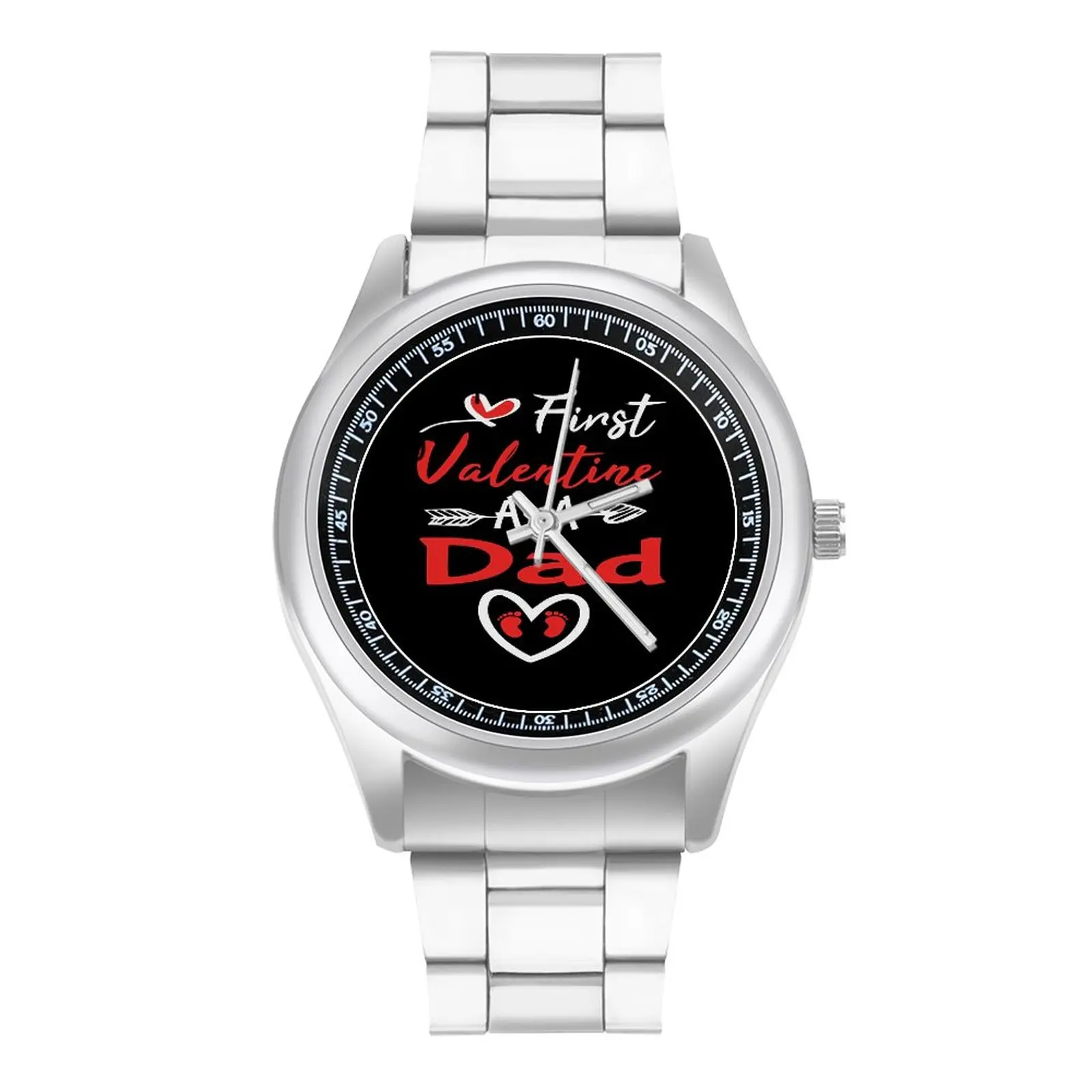 

Valentine As A Dad Quartz Watch Pregnancy Announcement Stainless Design Wrist Watch Woman Sport Classic Photo Wristwatch