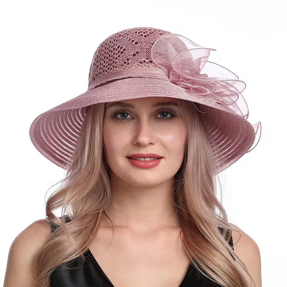 

Womens Church Sun Wedding Tea Party Dress Bowler Hat