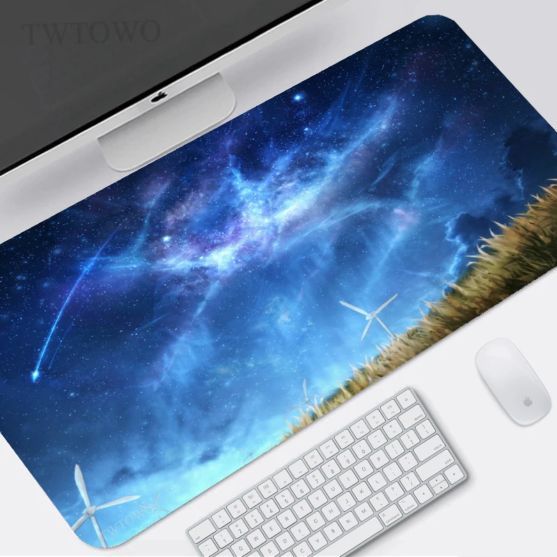 

Коврик для мыши с рисунком аниме «голубое небо», игровой коврик для мыши для дома, размер XL, XXL, мягкий Настольный коврик для мыши