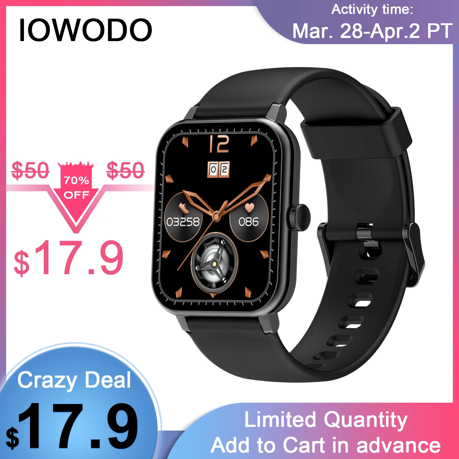 IOWODO-reloj inteligente R3 Pro para hombre y mujer, accesorio de...
