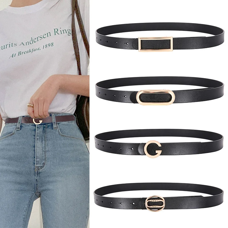 

Женская Декоративная кожаная рубашка, модные джинсы из чистой воловьей кожи с трендом и широким ремнем в южнокорейском стиле ретро