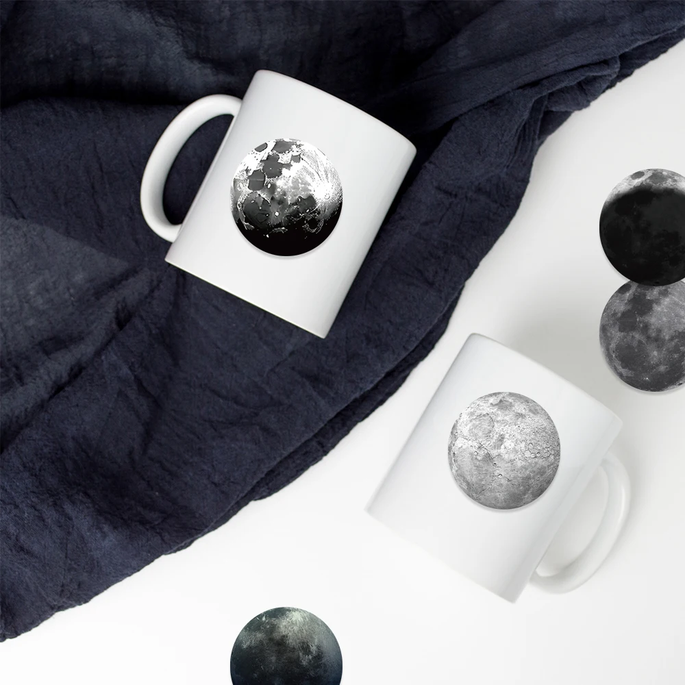 50 шт. милые наклейки в виде фазы Луны аксессуары для журналов канцелярских