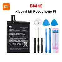 xiao mi 100 orginal bm4e 4000mah battery for xiaomi mi pocophone f1 bm4e high quality phone replacement batteries tools