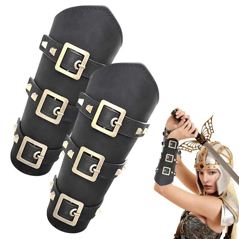 

1 пара, мужские нарукавники из искусственной кожи с пряжкой