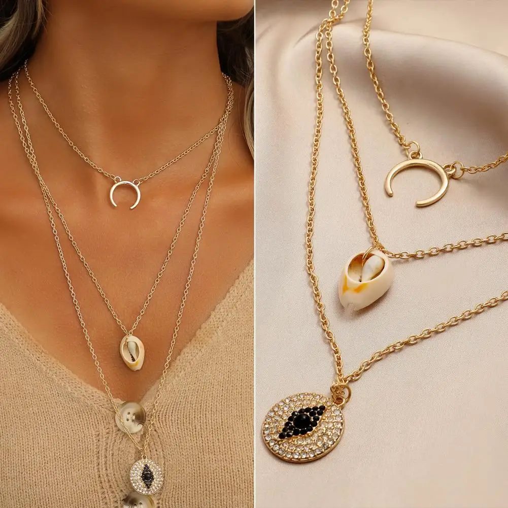 

Clavicle Chain Geometric Elegant Dress Up Adjustable Rhinsetones Choker Necklace Pendant Necklace Jewelry Accessory