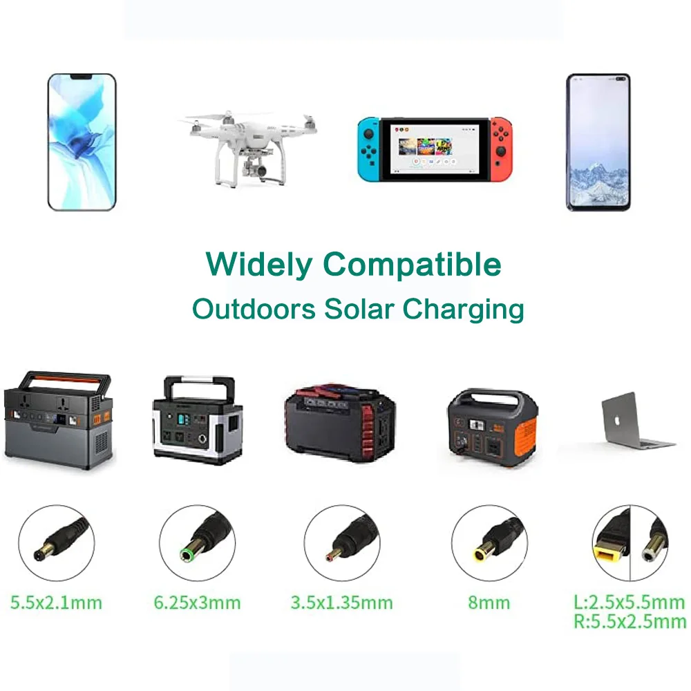 Солнечная панель X-DRAGON Real 40W высокой эффективности 5V 12V 18V зарядное устройство для аккумулятора для Ecoflow ALLPOWERS Jackery GoZero и т.д. на.